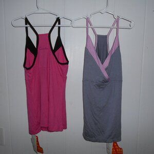 Bundle of 2 Shirts by Sansha Grey/Pink and Fushia/Black Adult Sizes NWT